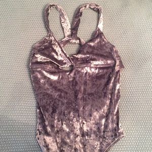 Aerie Crushed Velvet Body Suit